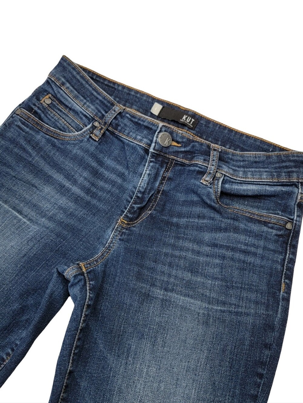 Kut From the Kloth Catherine Boyfriend Jeans Blue Slim Straight Leg Women’s 6 - Picture 9 of 17